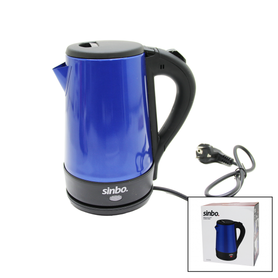 SİNBO-8016 MAVİ RENK ÇELİK KETTLE SU ISITICISI 1.5LT - 2200W (81)