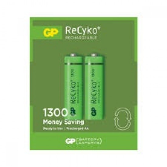 GP RECYKO 1300mAh AA ŞARJLI KALEM PİL 132C133  2Lİ KART (81)