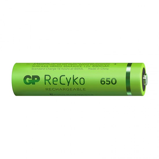 GP RECYKO 650 MAH R03 AAA ŞARJLI 2Lİ İNCE KALEM PİL GP65AAAHCE-2EB2 (GPRHCH63E000) (81)