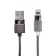 METAL YAYLI IPHONE LIGHTNING USB DATA VE ŞARJ KABLOSU 1 METRE (81)