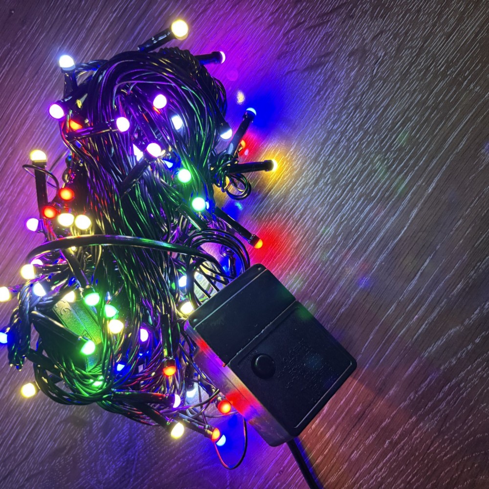 10m 100 Led Damla Uçlu Rgb Işık Siyah Kablo Mz-17-2