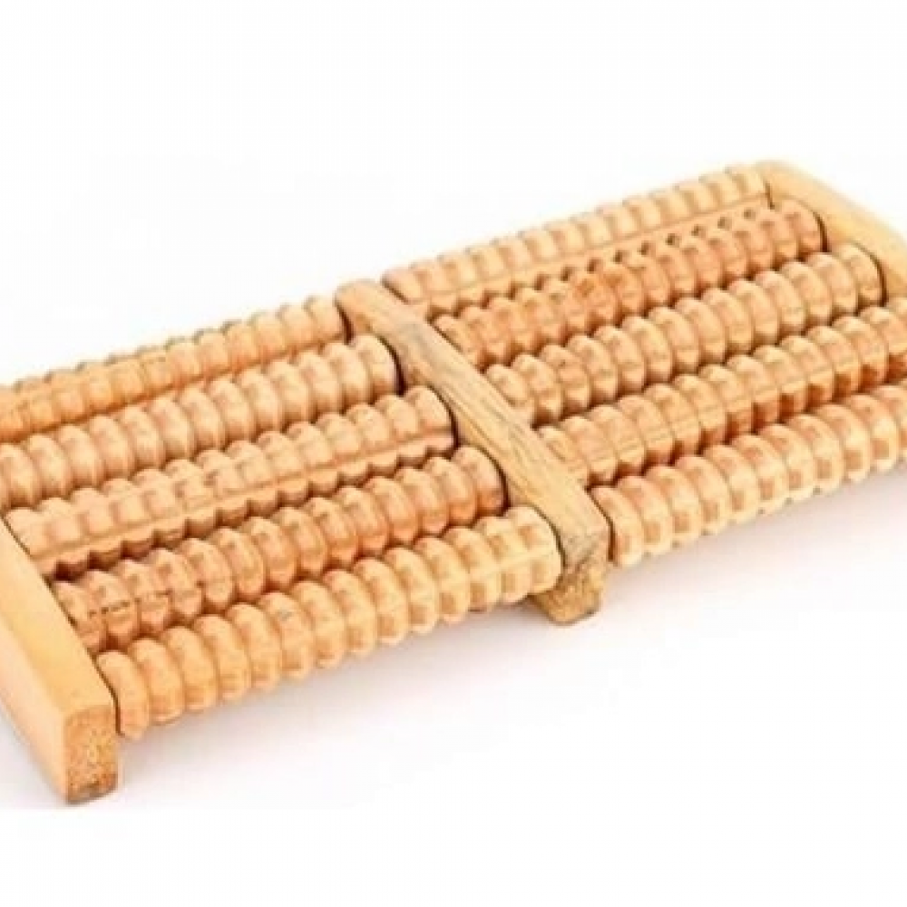 10 Silindirli Ahşap Ayak Masaj Aleti Mz-511