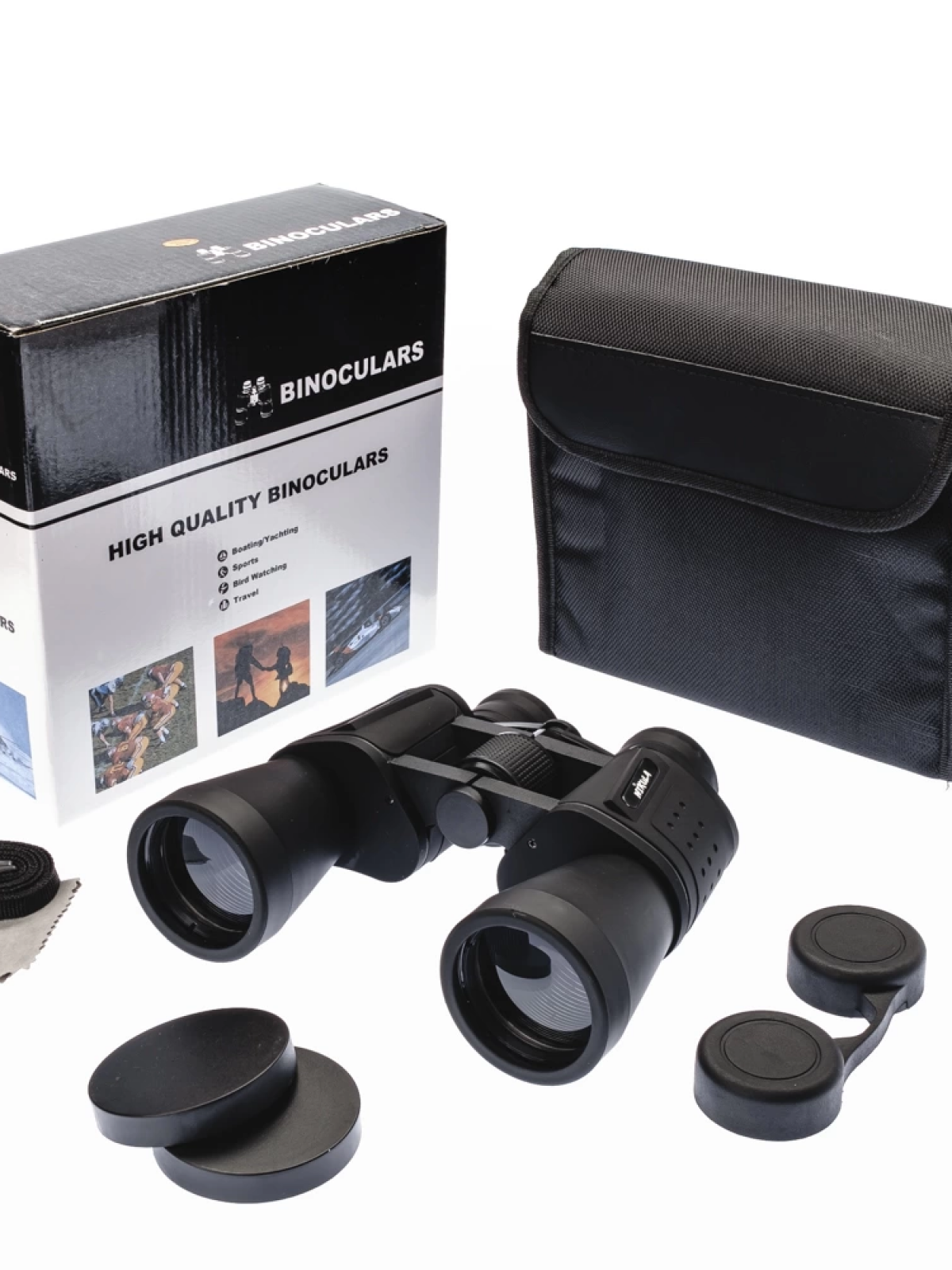 10×50 – Geniş Ön Mercekli Profesyonel El Dürbünü – 1000m/56m – Siyah