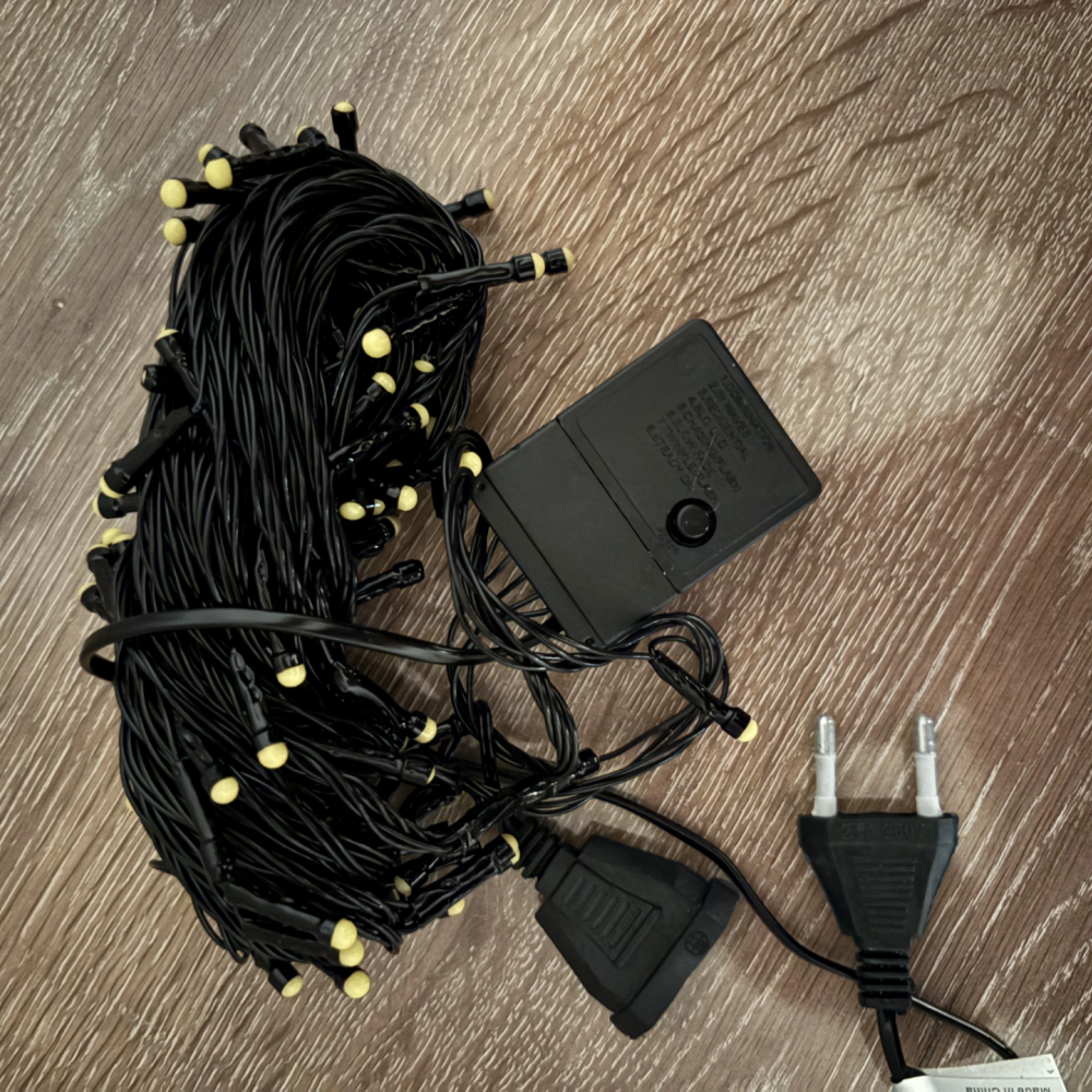 10m 100 Led Damla Uçlu Gün Işığı Siyah Kablo Mz-17-3