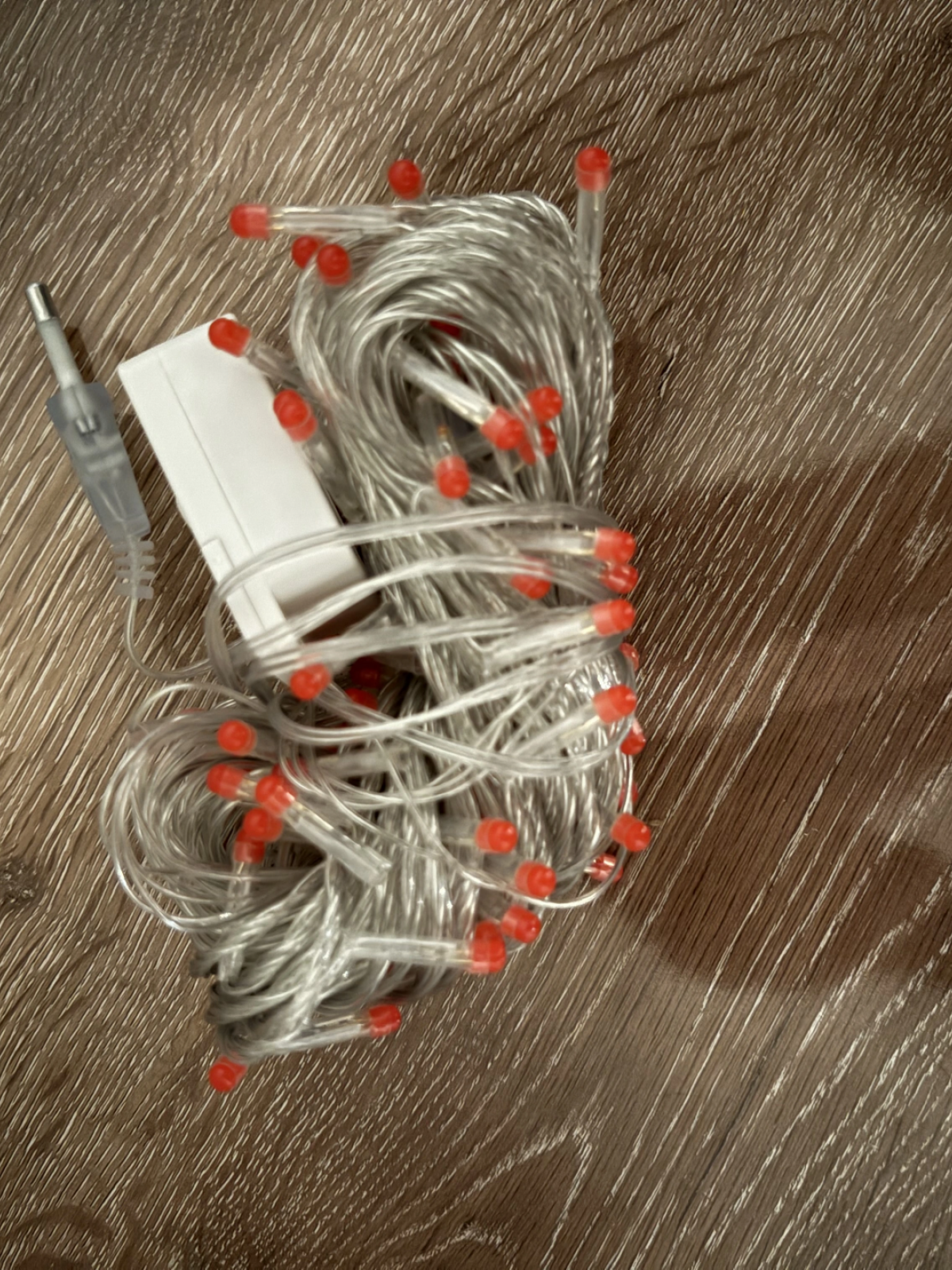 10m 100 Led Damla Uçlu Kırmızı Işık Şeffaf Kablo Mz-17-5