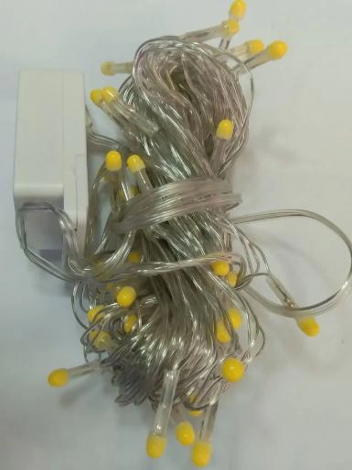 10m 100 Led Damla Uçlu Led Işık Beyaz Işık Şeffaf Kablo