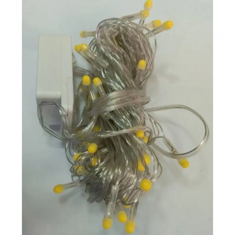 10m 100 Led Damla Uçlu Led Işık Beyaz Işık Şeffaf Kablo