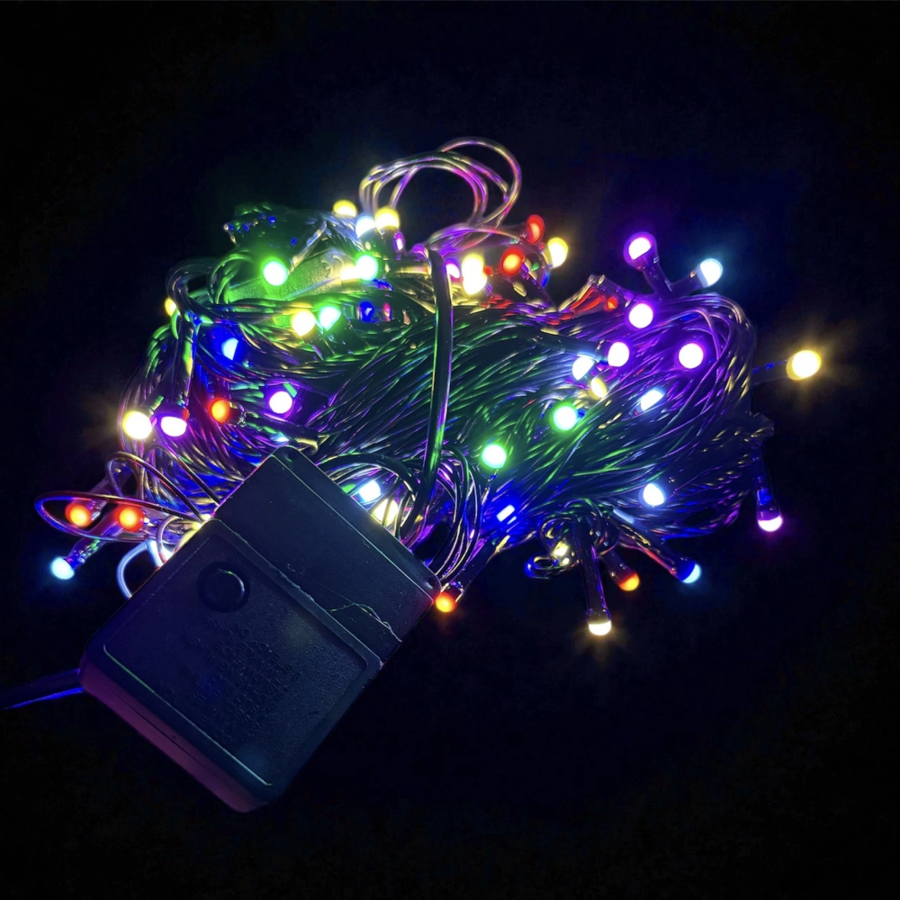 10m 100 Led Damla Uçlu Rgb Işık Siyah Kablo Mz-17-2