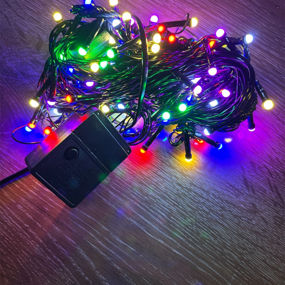 10m 100 Led Damla Uçlu Rgb Işık Siyah Kablo Mz-17-2