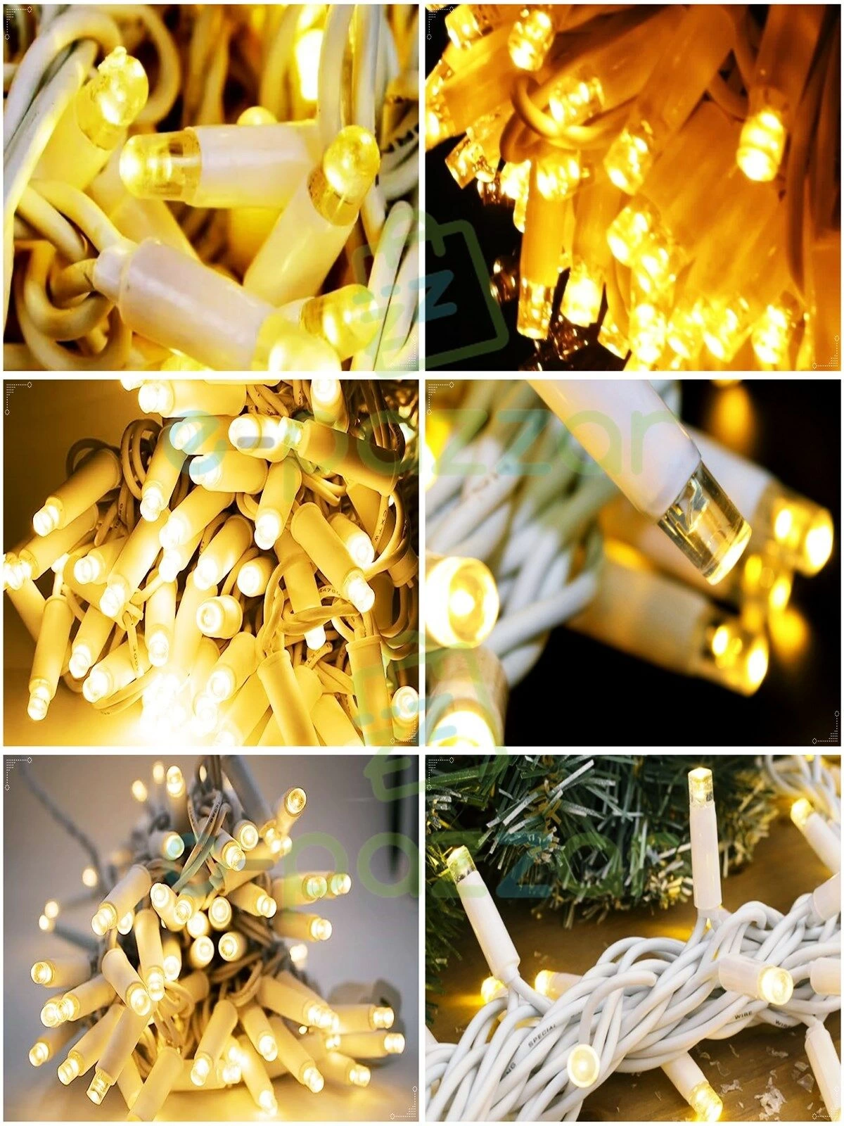 10m 100 Led Ip65 Dış Mekan Led Işık Beyaz Kablo