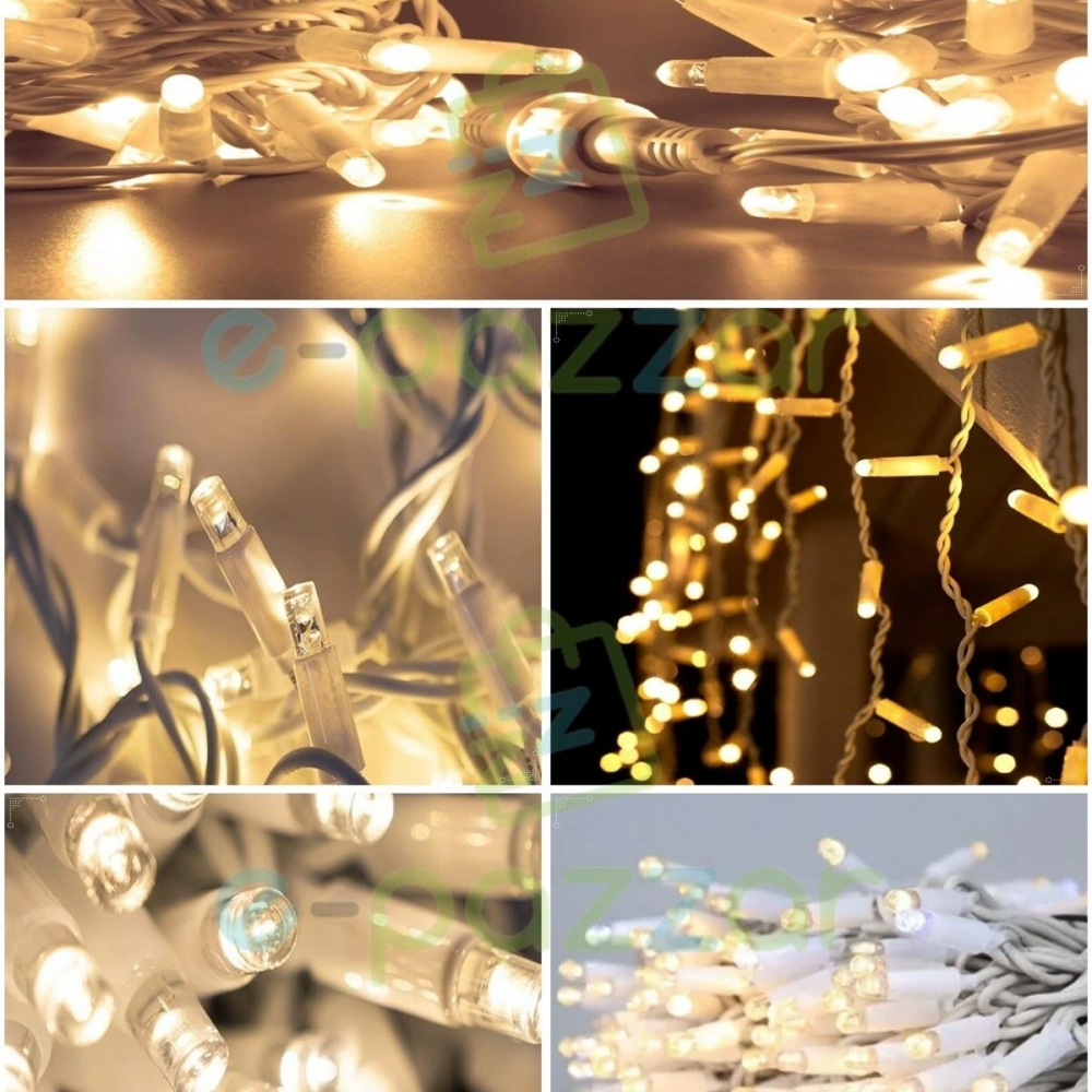 10m 100 Led Ip65 Dış Mekan Led Işık Beyaz Kablo