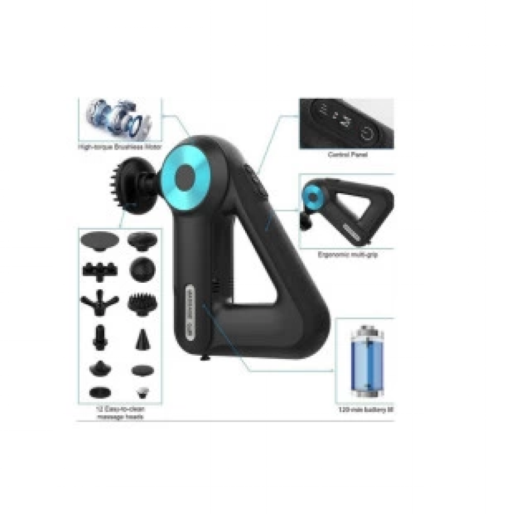 12 Başlıklı Profesyonel Masaj Sı Sporcu Masaj Aleti Seti  6 Hızlı Şarjlı Masaj