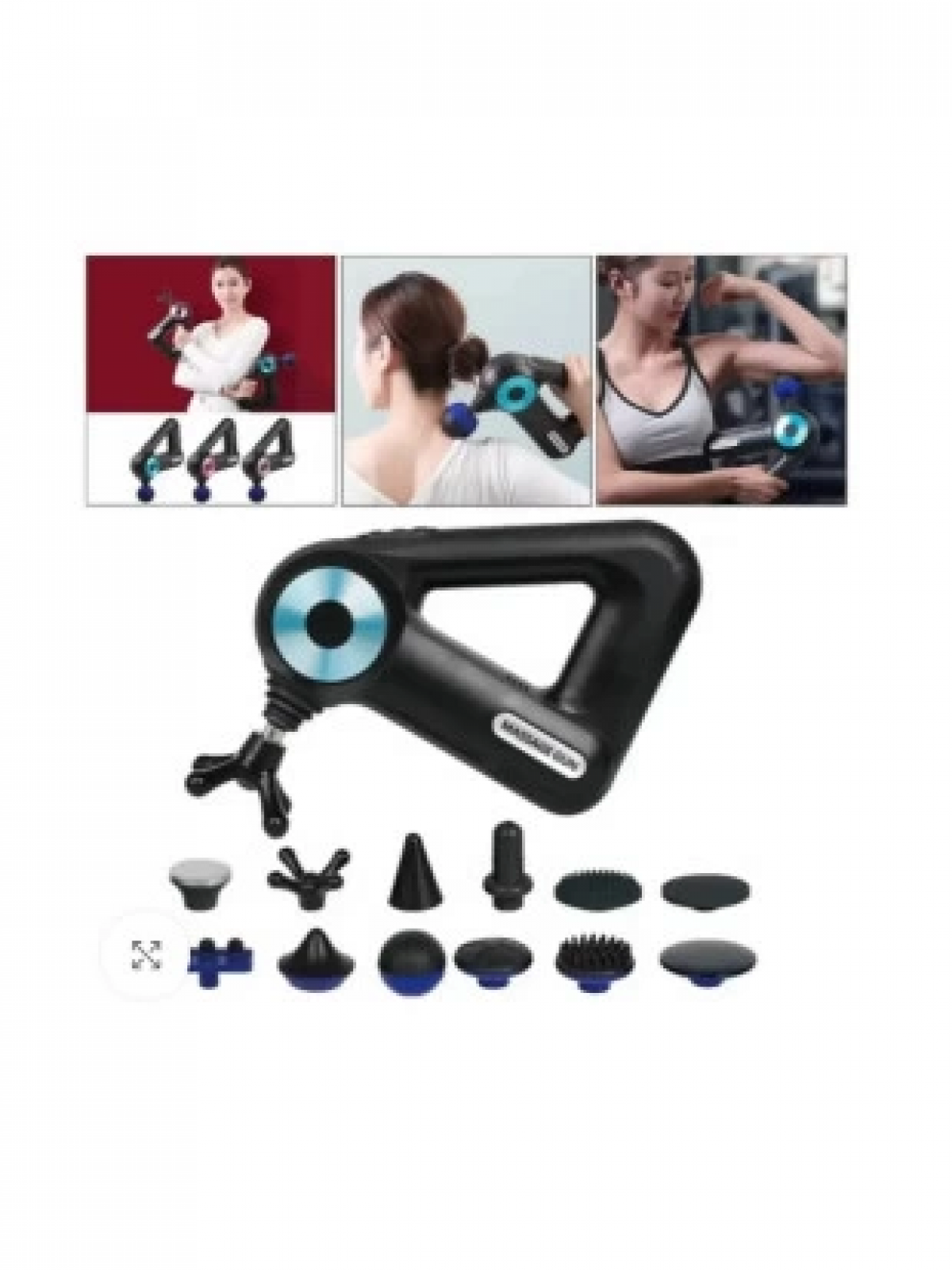 12 Başlıklı Profesyonel Masaj Sı Sporcu Masaj Aleti Seti  6 Hızlı Şarjlı Masaj