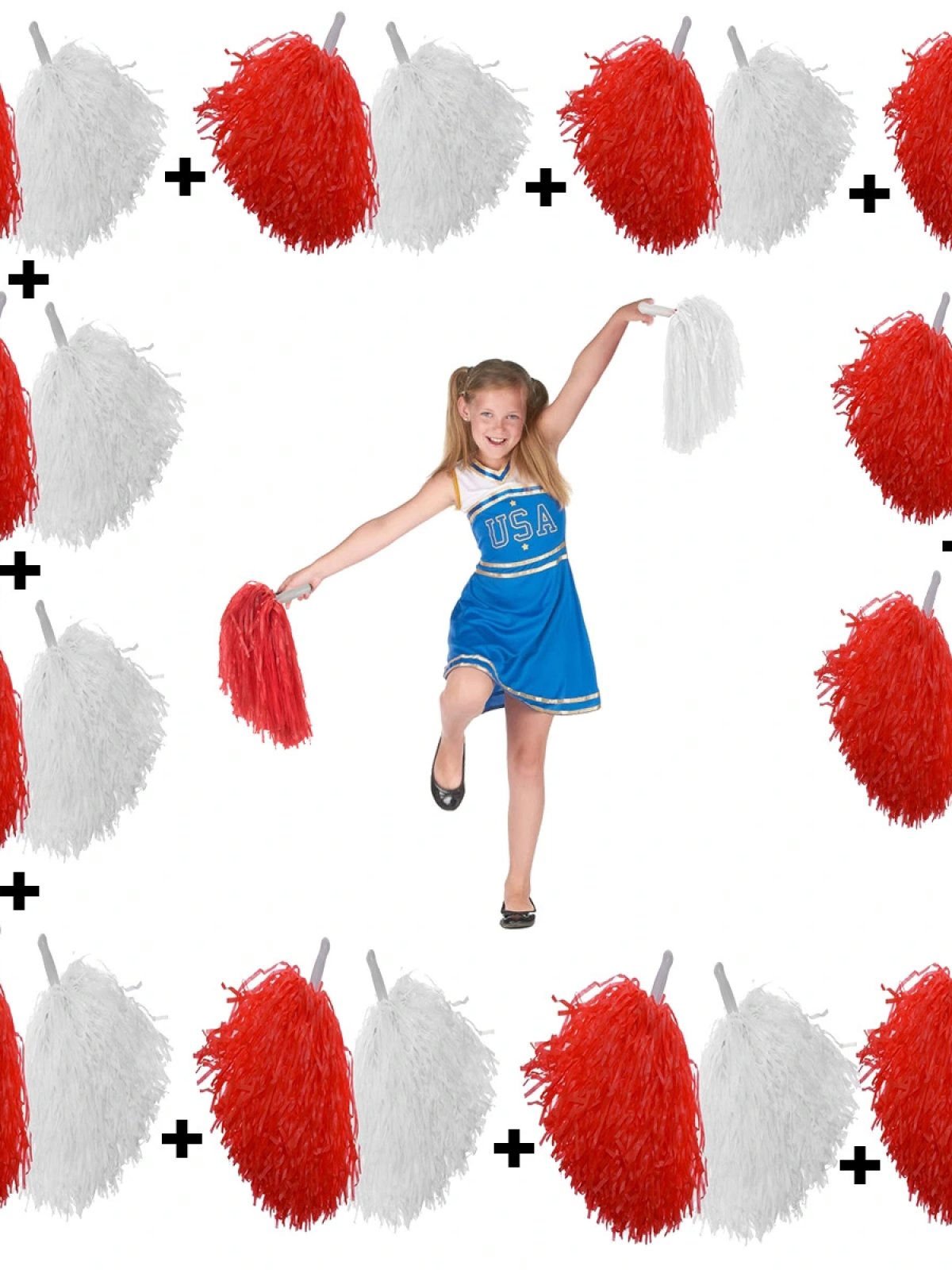 12 Çift ( 24 Adet ) Kırmızı-beyaz Renk 23 Nisan 19 Mayıs 29 Ekim Okul Gösteri Ponponları