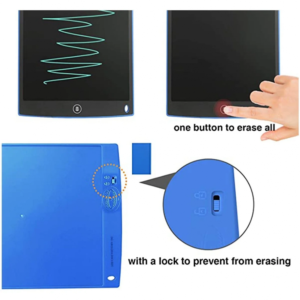 12 Inc Writing Lcd Grafik Dijital Kalemli Çizim Tableti Yazı Tahta Not Yazma Eğitim Tableti