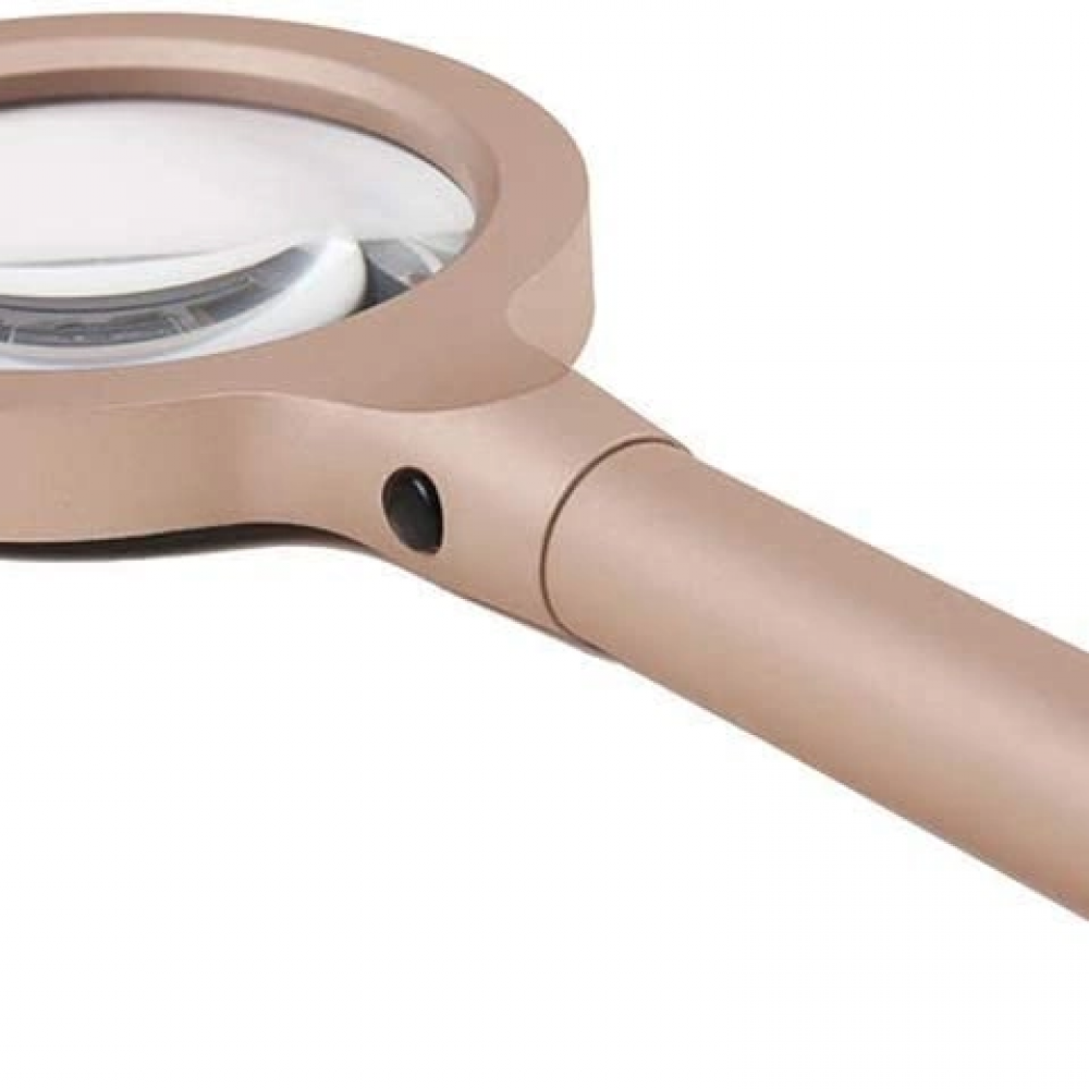 12 Led Işıklı 10x Büyüteç  ,yaşlılar Ve Çocuklar Için Okuma Saplı  Metal Büyüteç 8013