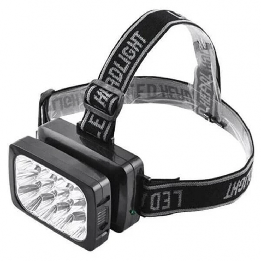 12 Ledli Şarjlı Kafa Lambası Power Ledli Kafa Feneri Tepe Lambası