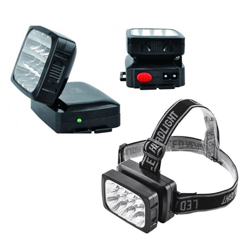 12 Ledli Şarjlı Kafa Lambası Power Ledli Kafa Feneri Tepe Lambası