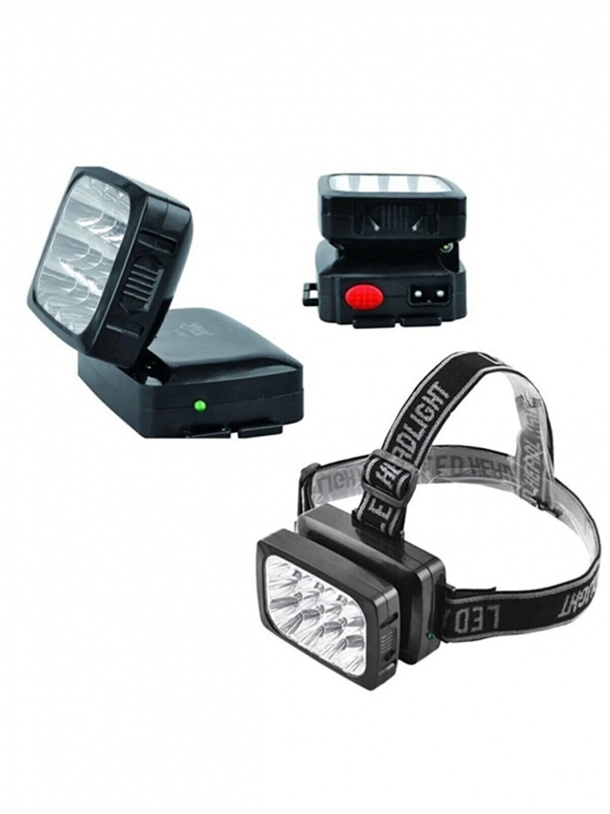 12 Ledli Şarjlı Kafa Lambası Power Ledli Kafa Feneri Tepe Lambası