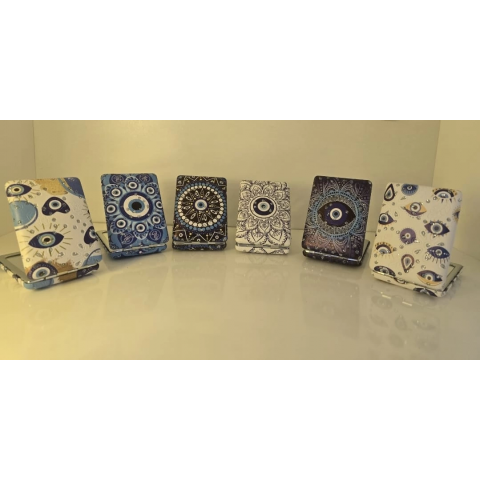 12'li Büyüteçli Dikdörtgen Cep Aynası Mz-101