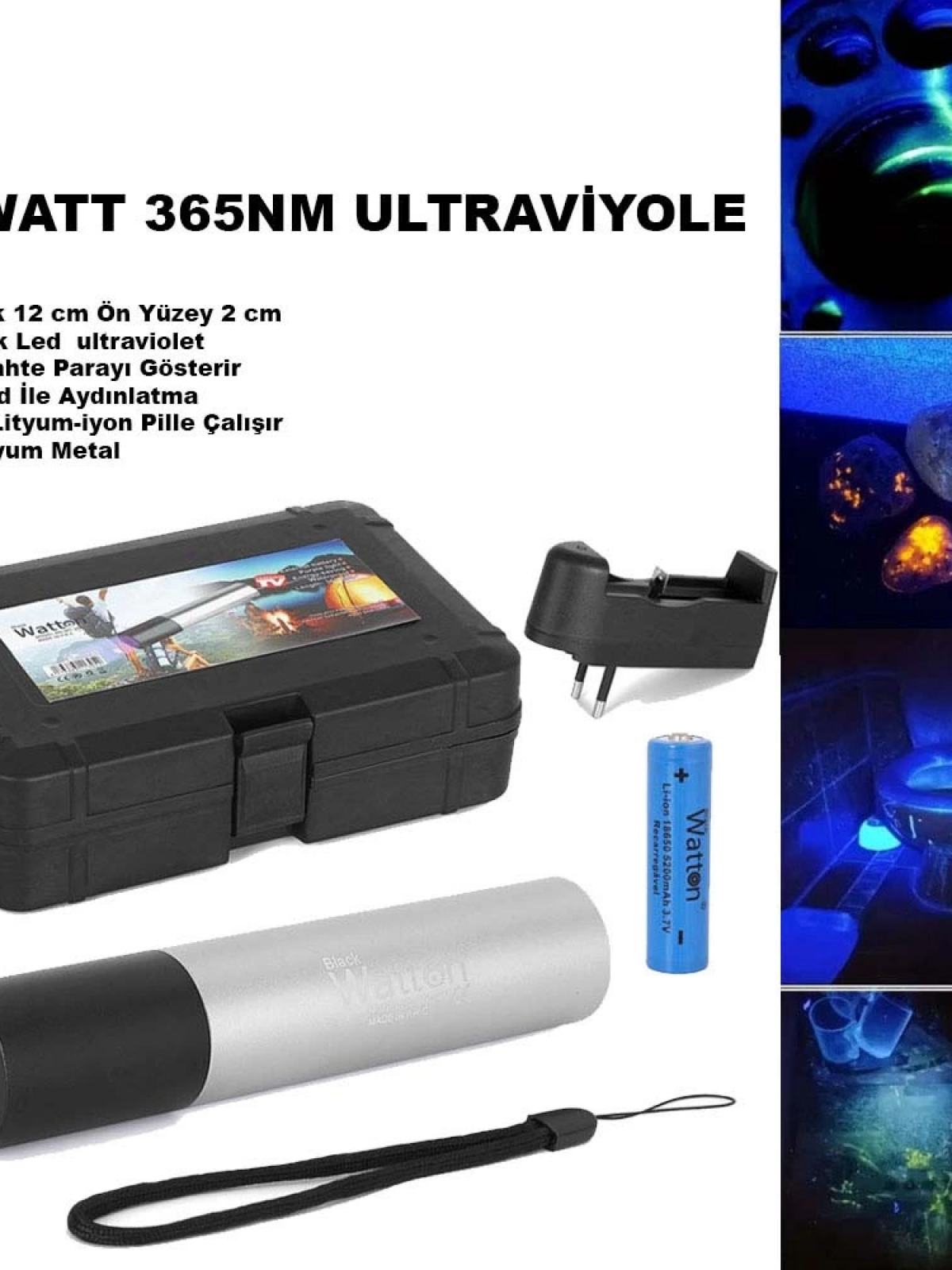 15 Watt 365nm Ultraviyole  Para Işığı  Wt-305
