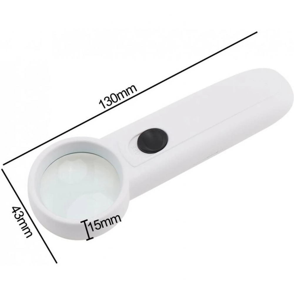 15x Çok Fonksiyonlu 2 Led Işıklı Taşınabilir El Büyüteç