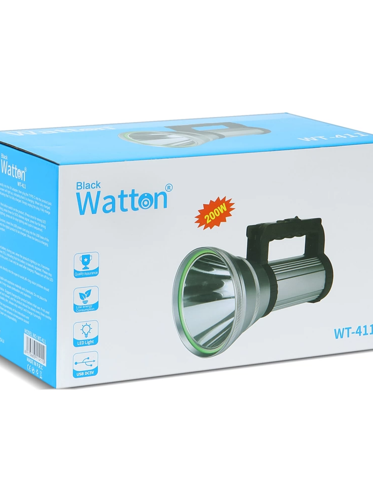 200w Güçlü Şarjlı El Feneri Projektör  Wt-411