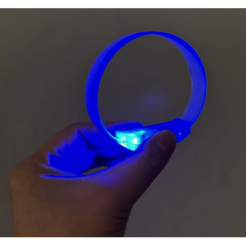 3 Modlu Pilli Led Işıklı Esnek Parti Bilekliği Mavi