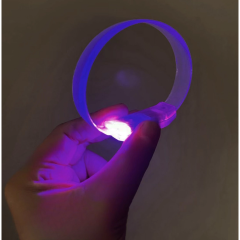 3 Modlu Pilli Led Işıklı Esnek Parti Bilekliği Mor