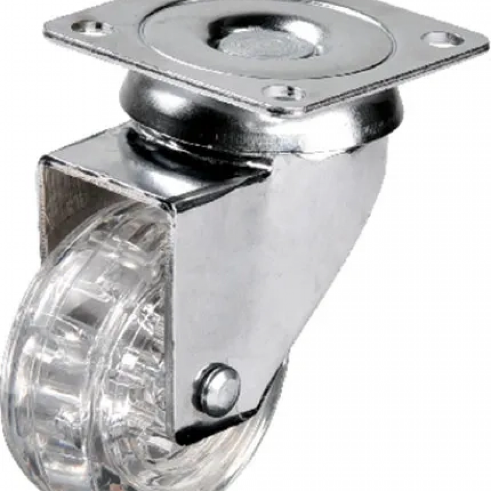 301 - 50x20 Mm Şeffaf Makaralı Tablalı Teker