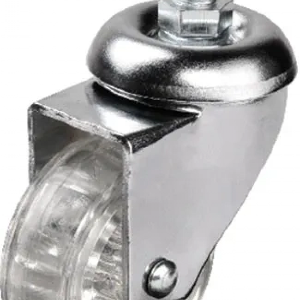 302 - 50x20 Mm Şeffaf Makaralı Vidalı Teker