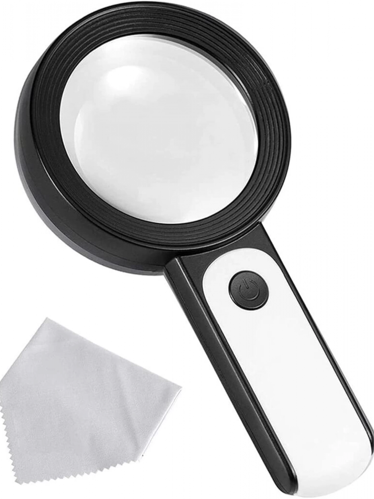 30x 12ışıklı Büyüteç Taşınabilir Çıft Katmanlı Optik Cam Okuma Büyüteç 229018