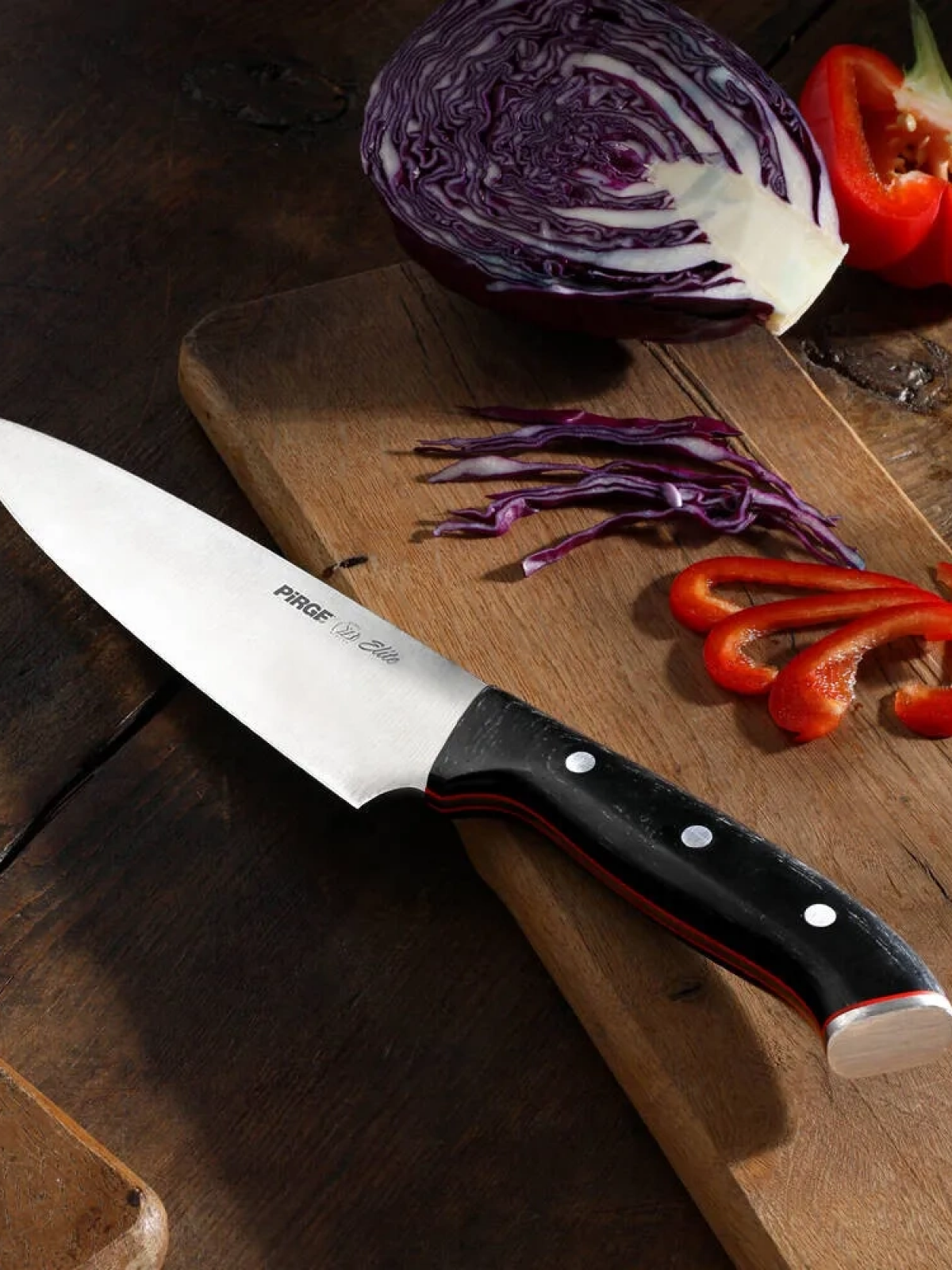 32160 Elite Şef Bıçağı 19 Cm - Perçinli Kahverengi Kompozit Sap