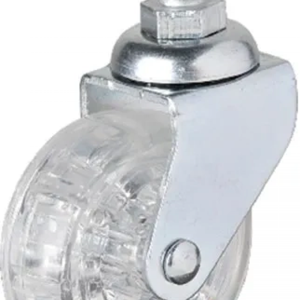 326 - 50x20 Mm Şeffaf Makaralı Vidalı Teker 4 Adet