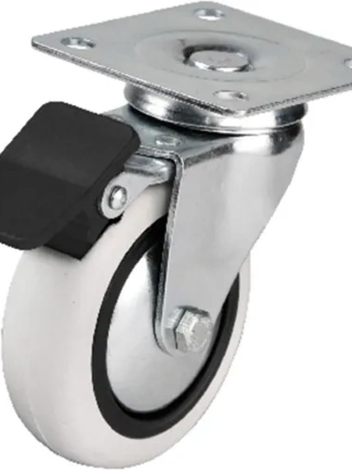 353 - 75x25 Mm Pvc Makaralı Tablalı Frenli Teker 4 Adet