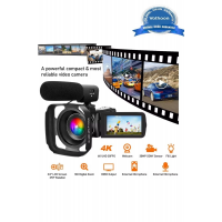 4k Vlog Dijital Video Kamera Wifi 48mp 16x Kaydedici Fotoğrafçılık 3.0’’ıps Dokunmatik Ekran Mikrofon Çift Batarya