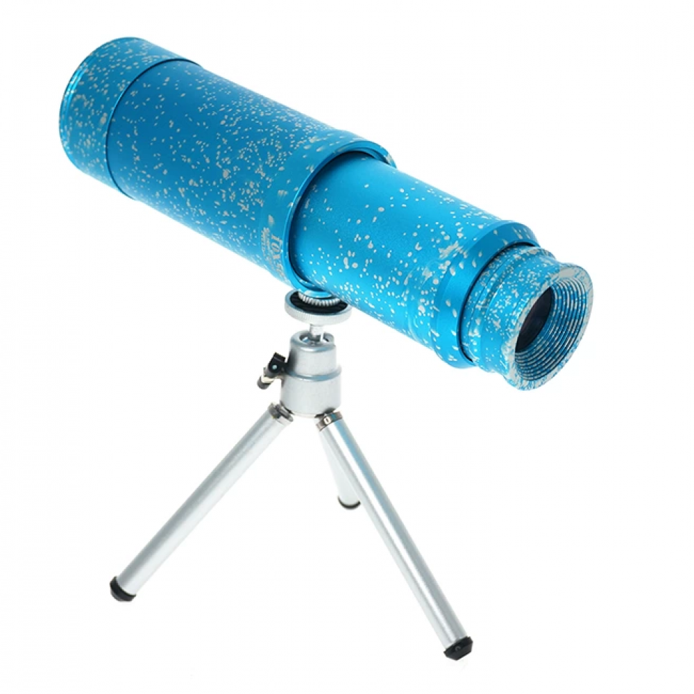 50x50 Panda Metal Gövde Tek Gözle Büyük Mercek Korsan Dürbün Mavi