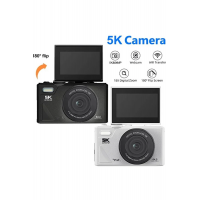 5k 75mp Hd Dijital Kamera 18x Dijital Zoom, Flaşlı,3.0 İnç Ekranlı Fotoğraf Makinesi