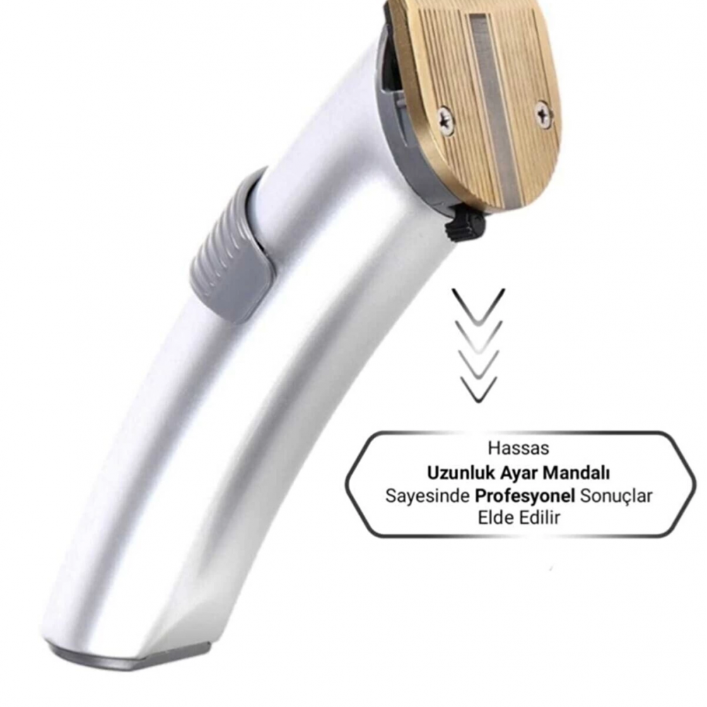 609 Profesyonel Şarjlı Saç Sakal Kesme Tıraş Makinesi Erkek Tıraş Makine Seti