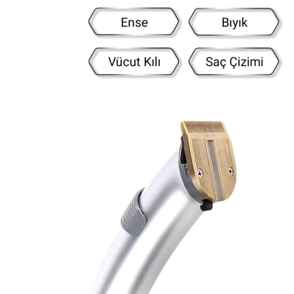 609 Profesyonel Şarjlı Saç Sakal Kesme Tıraş Makinesi Erkek Tıraş Makine Seti