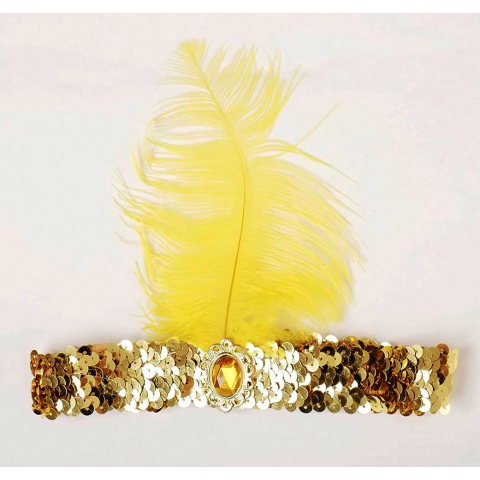 7039ler 8039ler Ve 9039lar Temalı Altın Renk Çarliston Saç Bandı