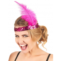 7039ler 8039ler Ve 9039lar Temalı Fuşya Renk Çarliston Saç Bandı