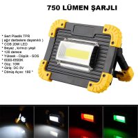 750 Lümen Powerbank Şarjlı Işıldak  Wt-330