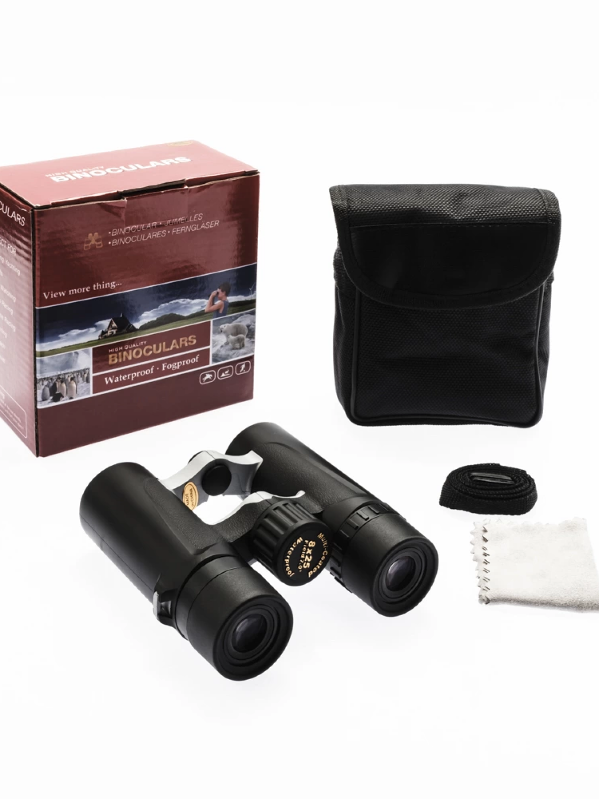 8x25 Profesyonel Su Geçirmez El Dürbünü – 1000/56m – Kompakt Tasarım