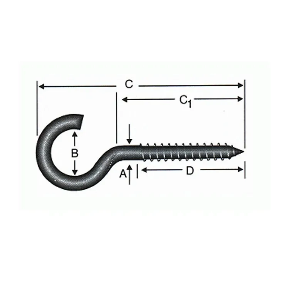 Açık Piton, Kanca, Çengel 20x80 - 144 Adet