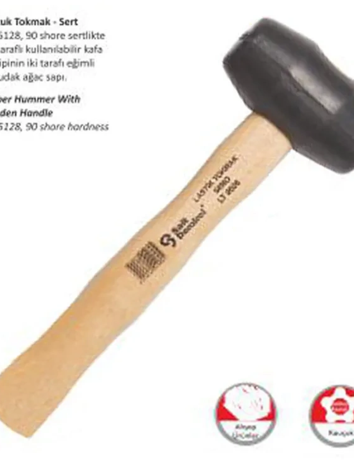 Ağaç Saplı Lastik Tokmak No:70 Ağaç Saplı Lastik Tokmak No:70