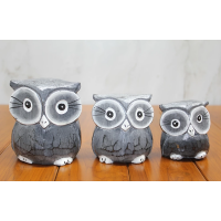 Ahşap 3'lü Baykuş Seti Polos:2