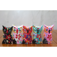 Ahşap 5'li Baykuş Seti Polos-10