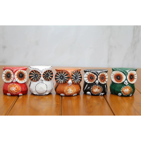 Ahşap 5'li Baykuş Seti Polos:8