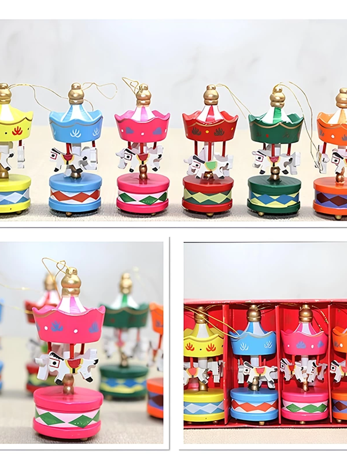 Ahşap 6'lı Dekoratif Atlı Karınca Alk4394